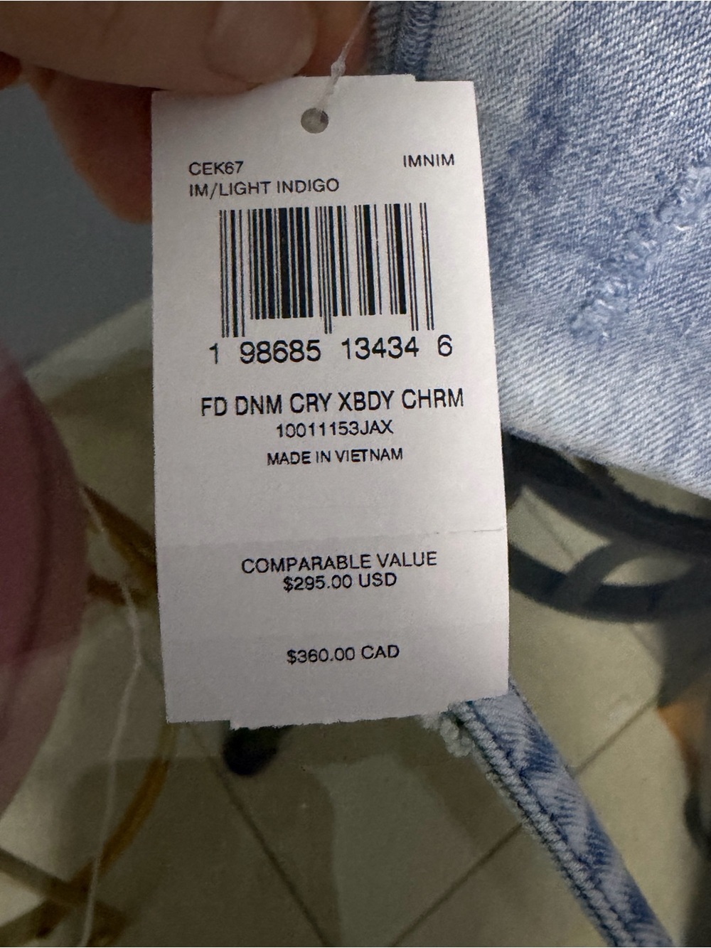 Coach Loved Denim Carey Crossbody Bag with Pink Tag - Picture 3 of 3